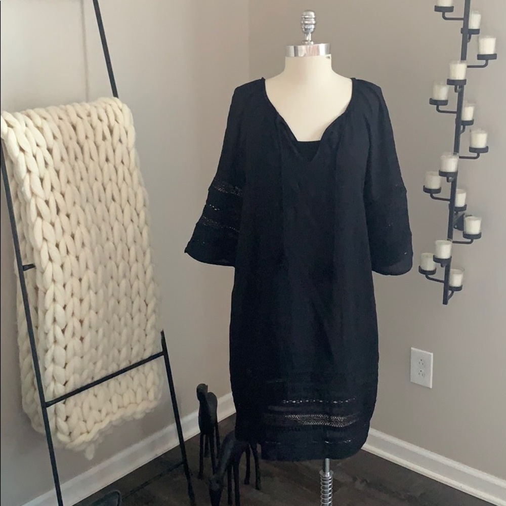 BB Dakota black peasant dress
